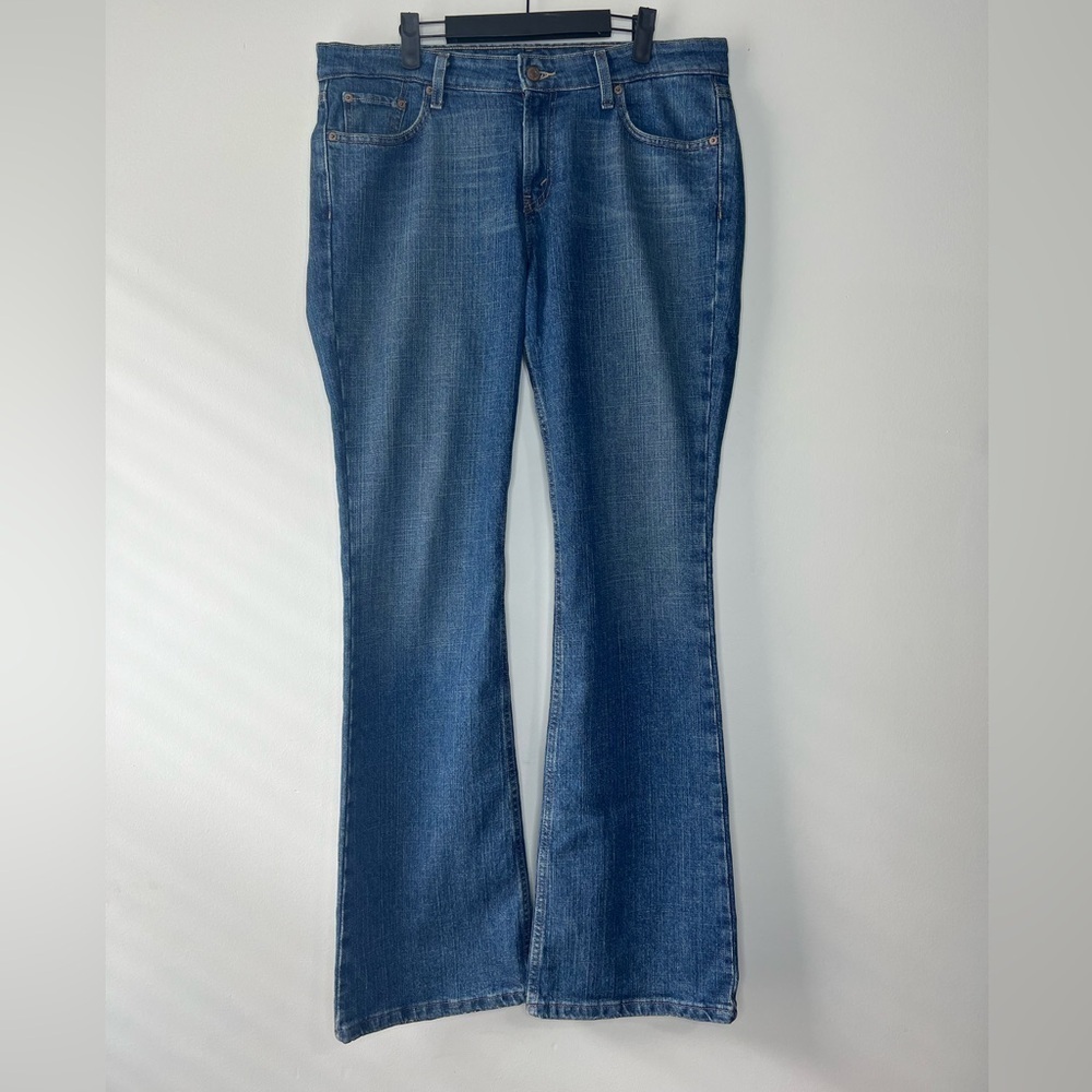 Levi’s Superlow 518 jeans flare true blue wash jean size 13 Long  wide leg